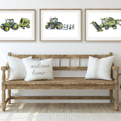 Trio Of Tractor Prints