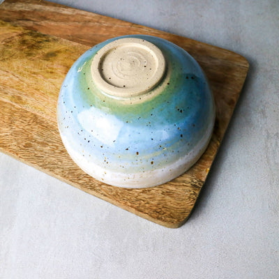 Stoneware Bowl in Blue Glaze
