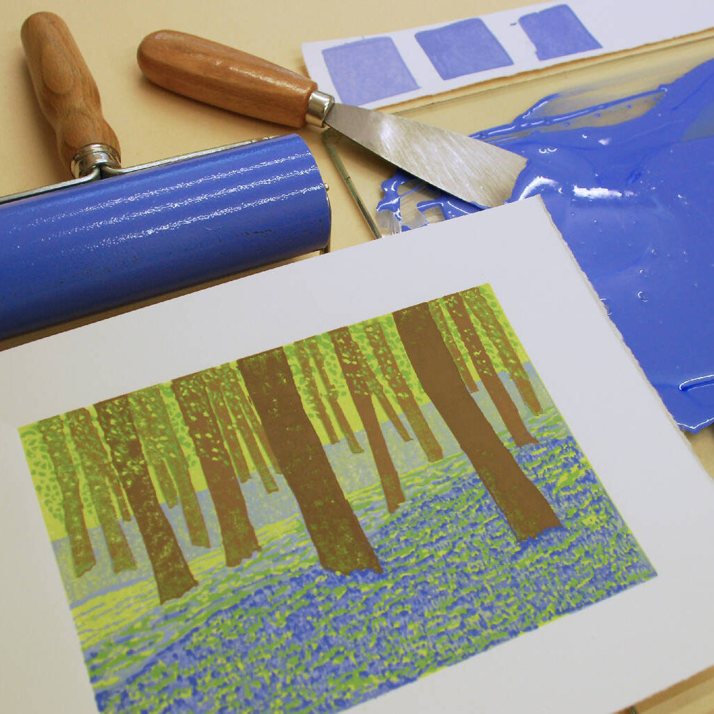 Bluebell Wood - Limited Edition - Original Linocut Print