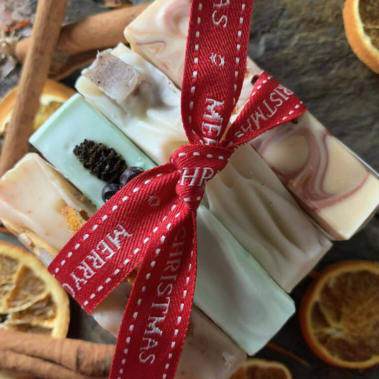 Box of 4 Christmas Handmade Soaps