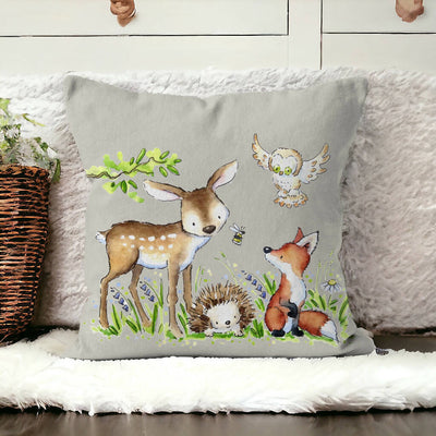 Personalised Woodland Animals Cushion