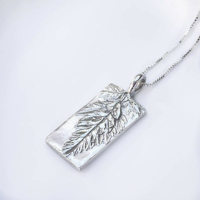 Fern Fine Silver Pendant Necklace