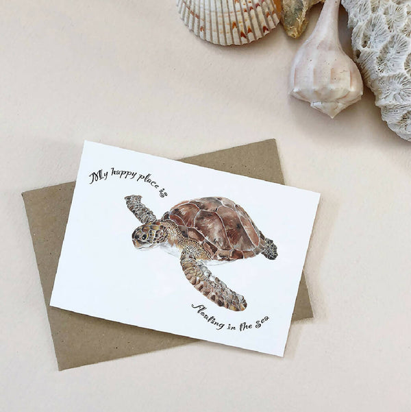 Watercolour Turtle Greetings Card