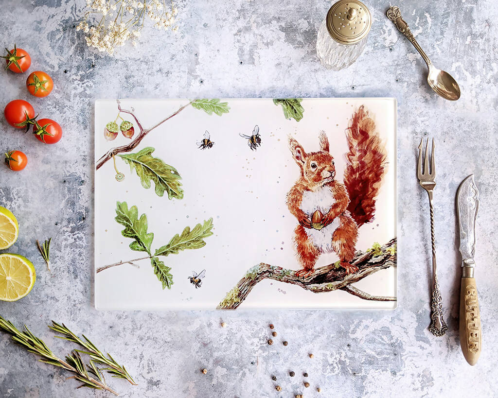 Squirrel Glass Placemat