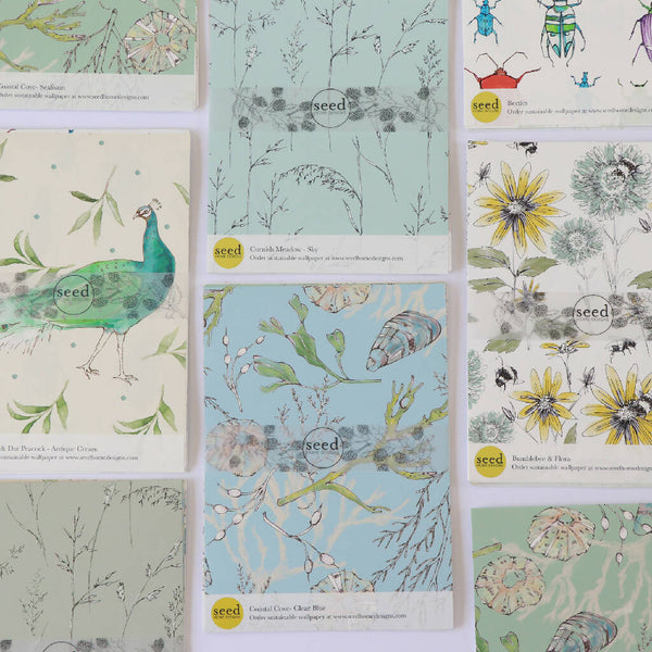 Seed Home Designs Sustainable Wallpaper Collection Sample Pack