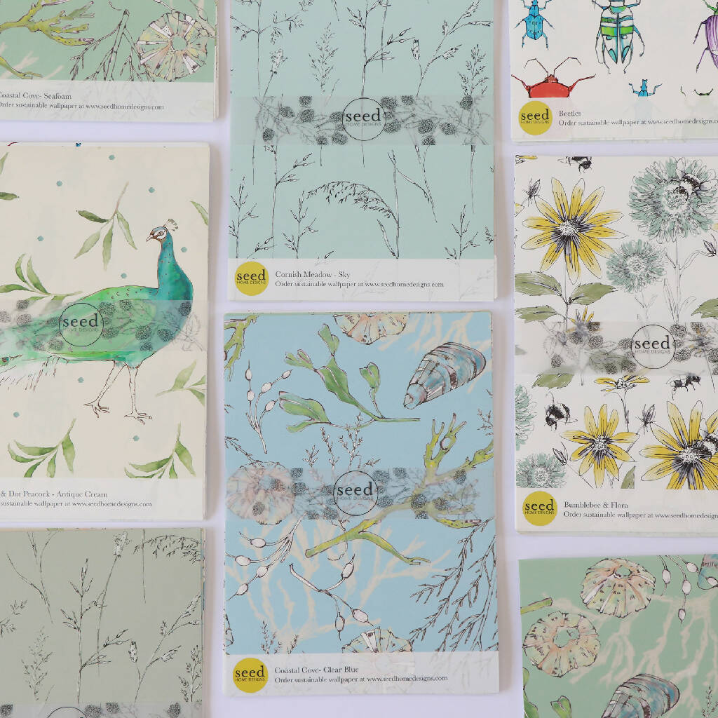 Seed Home Designs Sustainable Wallpaper Collection Sample Pack