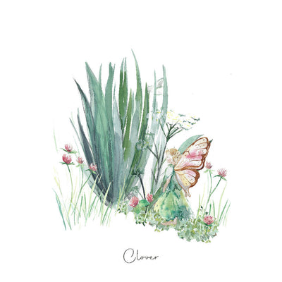 Clover Flower Fairy Watercolour Art Print