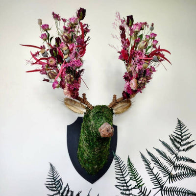 'Love' Botanical Stag Wall Mount