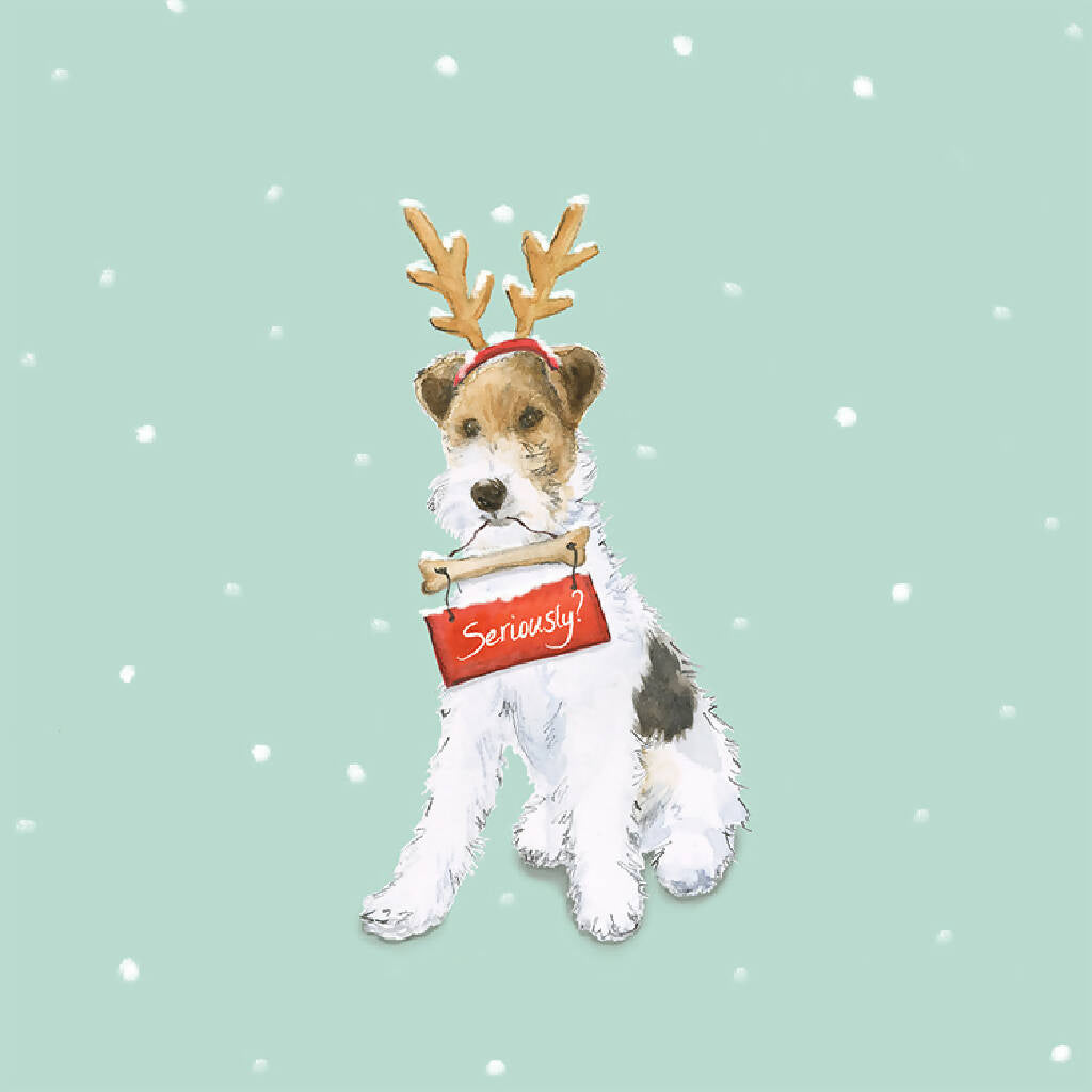 Doggie Reindeer - Pack of 6 Christmas Cards