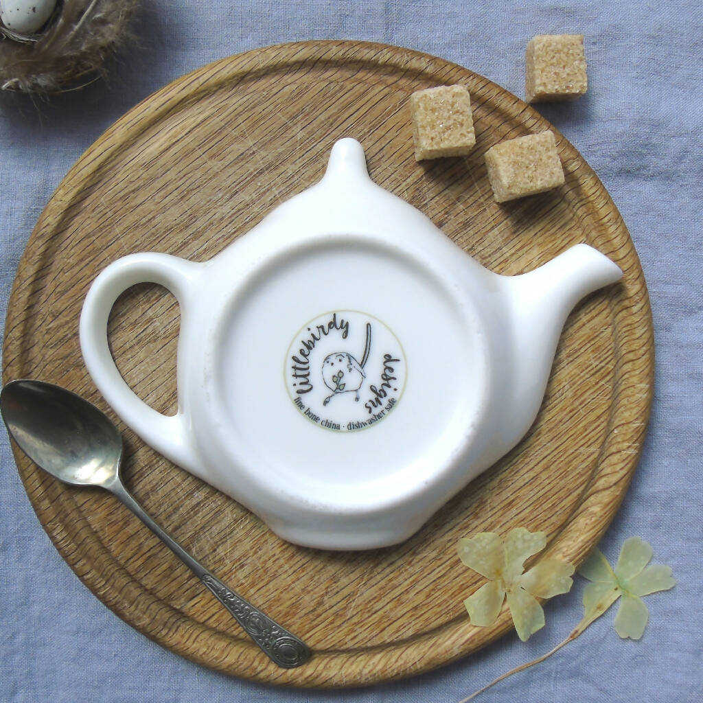 Tawny Owl Bone China Teabag Tidy