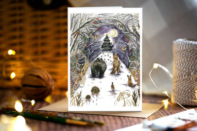 Woodland Wildlife 'The Hazel Wood Nativity' Christmas Card