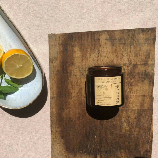 Bouclé Bridesmaid Personalised Candle Gift