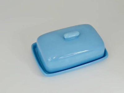 Butter Dish in Sky Blue Glaze