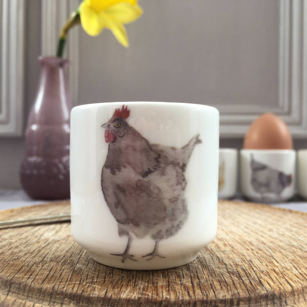 Chickens and Forget me nots Bone China Eggcups