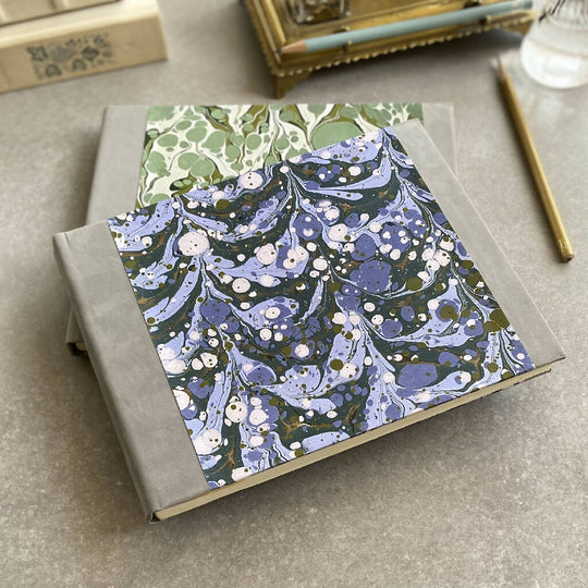 Sketch Book with Marble Design and Leather Detail