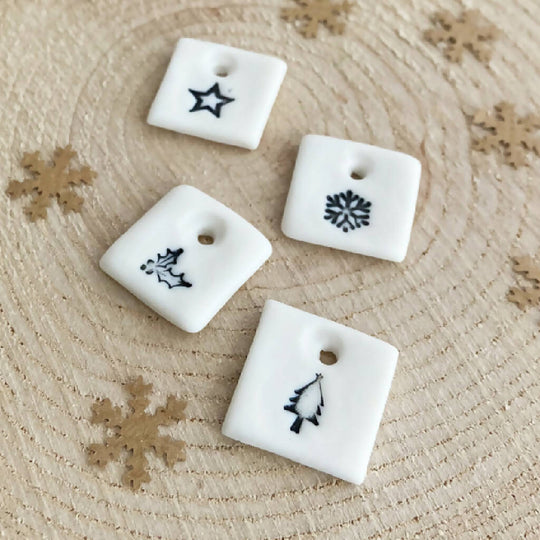 Porcelain Mini Christmas Tag