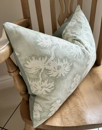 'Sycamore Leaves' Velvet-Backed Cushion
