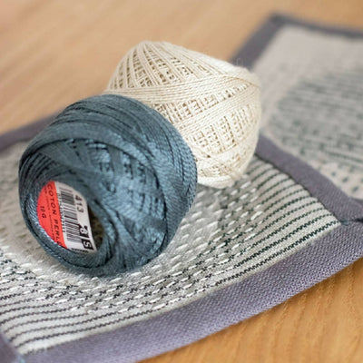 Slow Stitched Coasters Kit in Linen