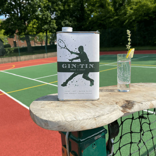 WHAT A SHOT, THE PERFECT TENNIS TIPPLE IS A TIN OF GIN - 50cl Tin