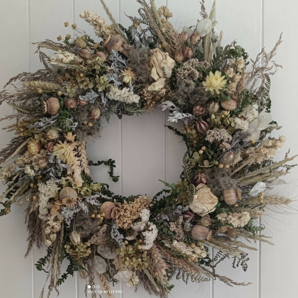 Everlasting Wreath from Dried Flowers - Custom Made