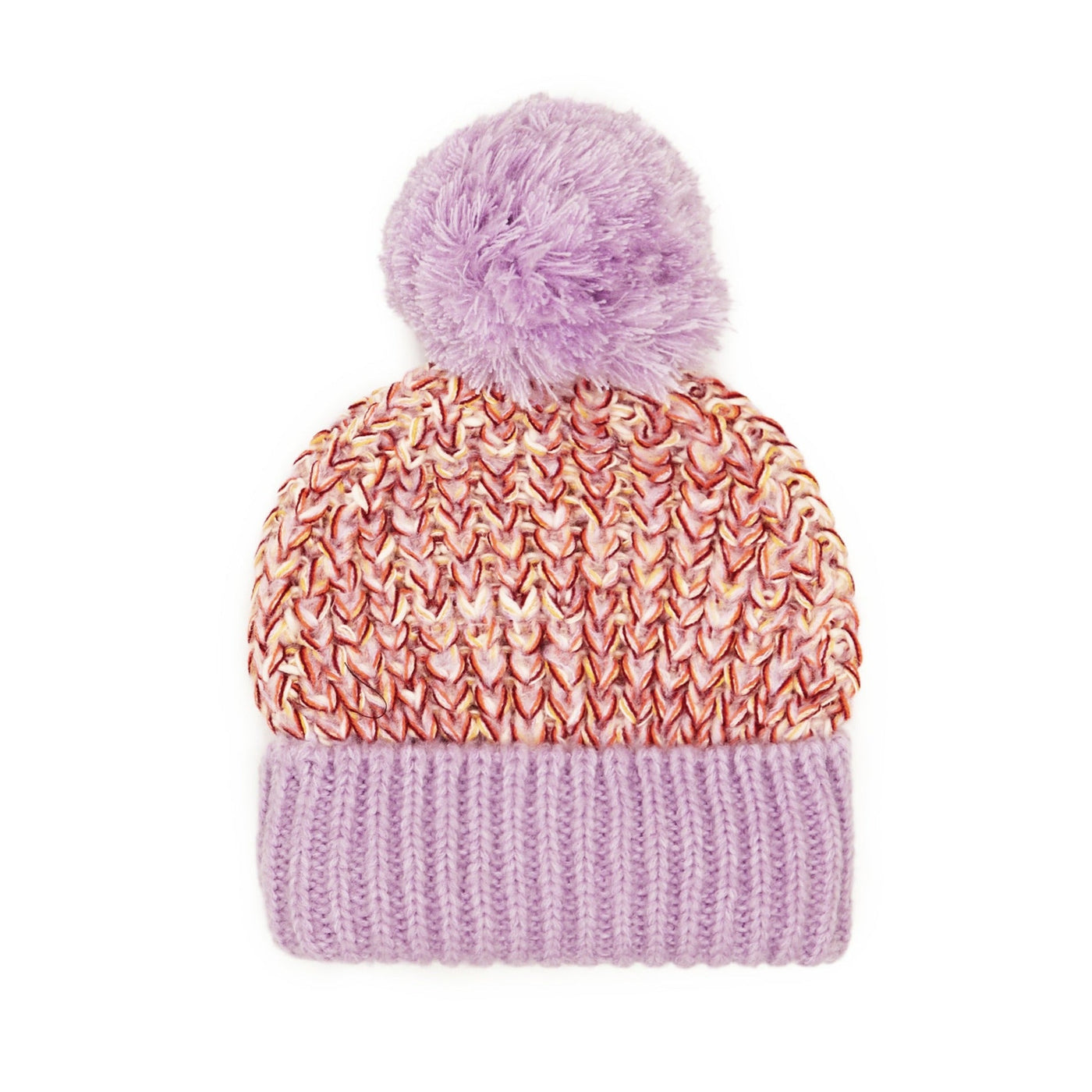 Lolly Beanie Bobble Hat - Lilac