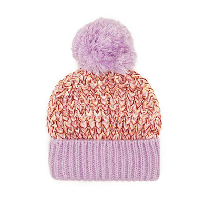 Lolly Beanie Bobble Hat - Lilac