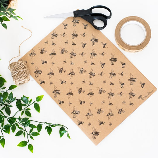 Eco Wrapping Paper With Bee Design