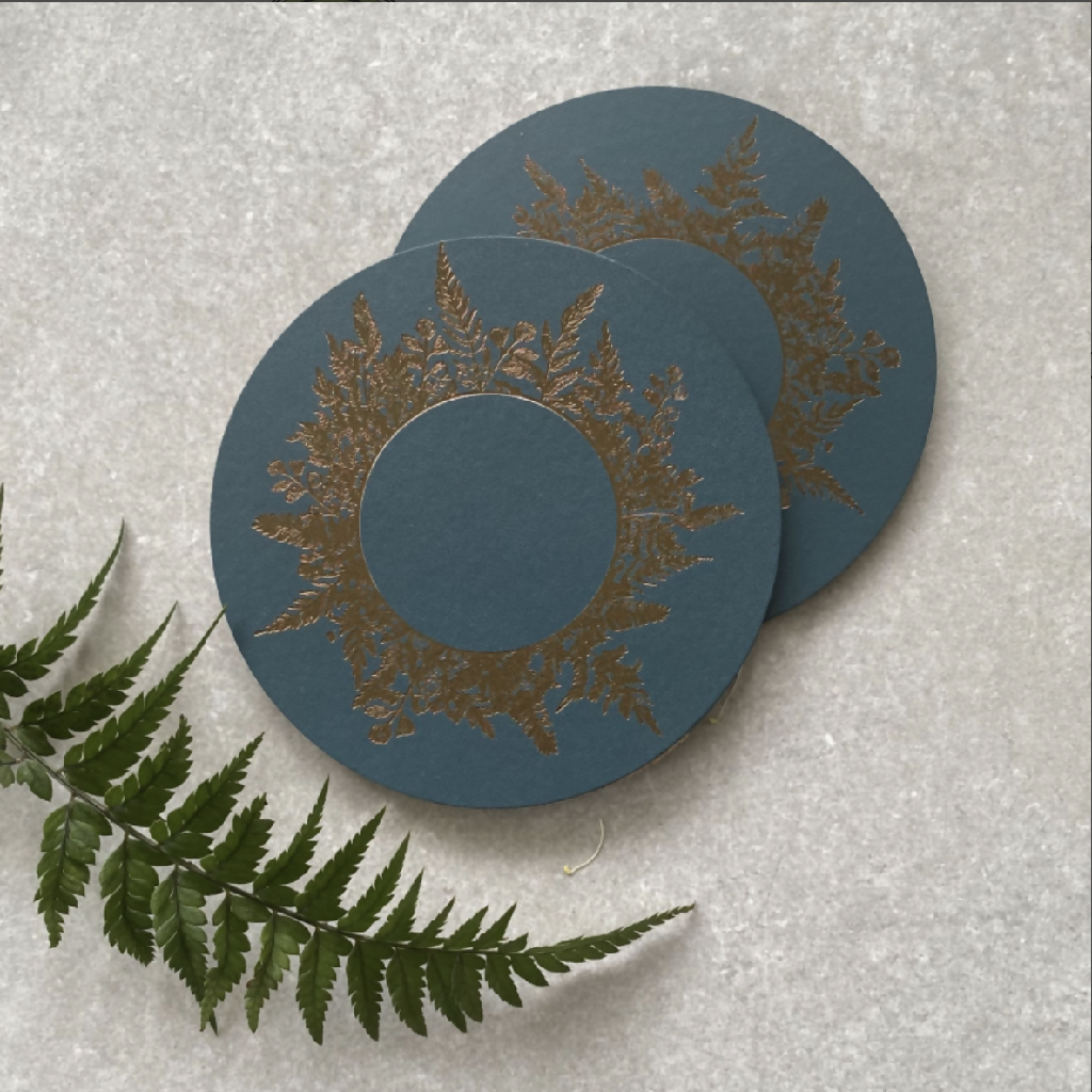 Set of 6 Recycled Leather Cork Backed Coasters