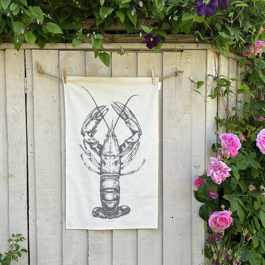 Natural Cotton Lobster Tea Towel