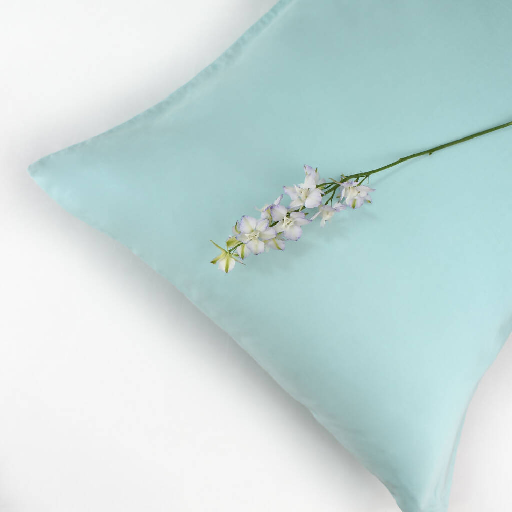 Aquamarine Pillowcases in Organic Cotton
