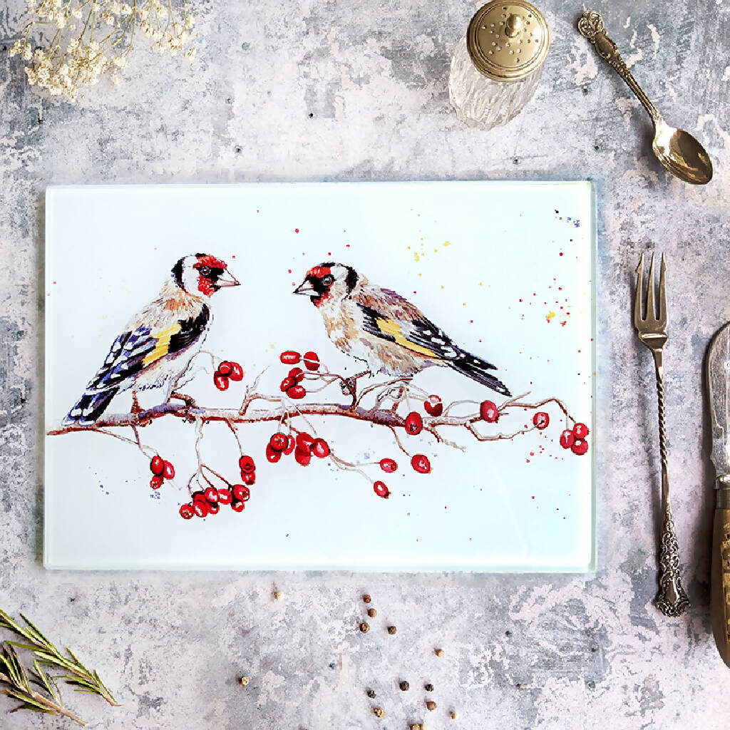 Goldfinches Glass Placemat