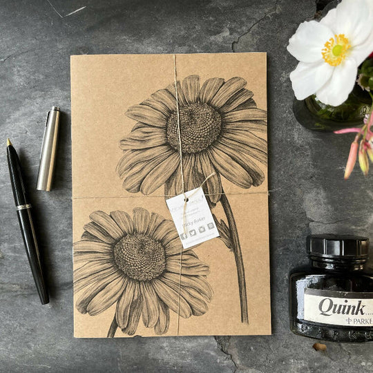 A5 Kraft Notebook - Daisy