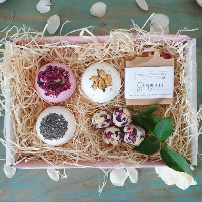 Large Gift Set With Secret Bath Bombs, Soap And Bath Creamers