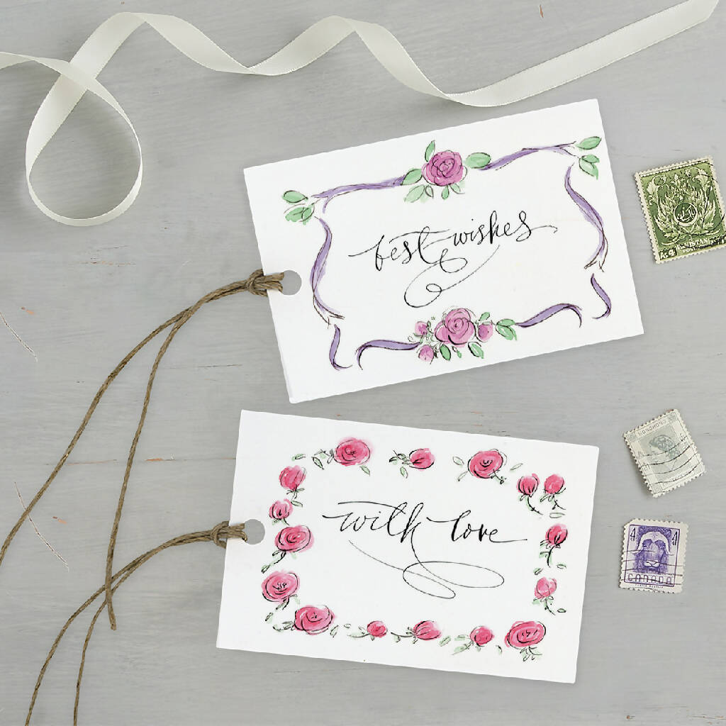 'Floral Gift Tags' Pack of 6