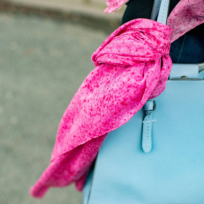 Dark Pink Speckle Silk Scarf