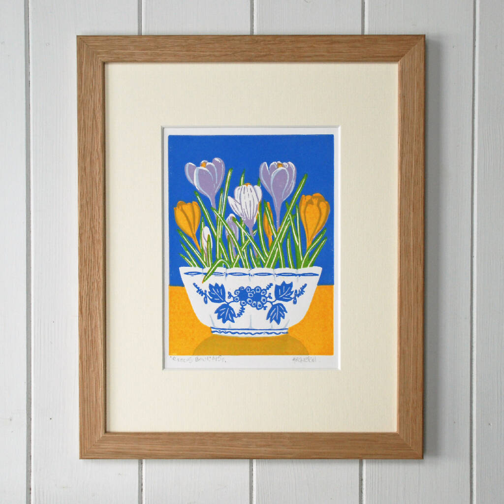 Crocus Bowl Limited Edition Original Linocut Print|Country Living ...