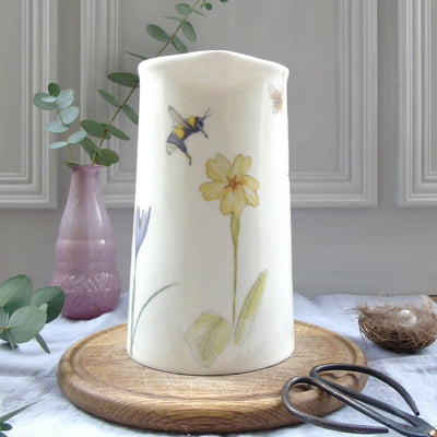 Bee and Spring Flowers Bone China Two Pint Jug