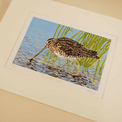 The Secretive Snipe - Limited Edition - Original Linocut Print