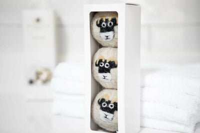 Pack of 3 Wool Dryer Balls - Swaledale Sheep Breed