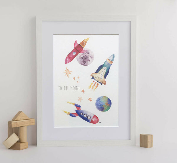 Rockets Watercolour Art Print