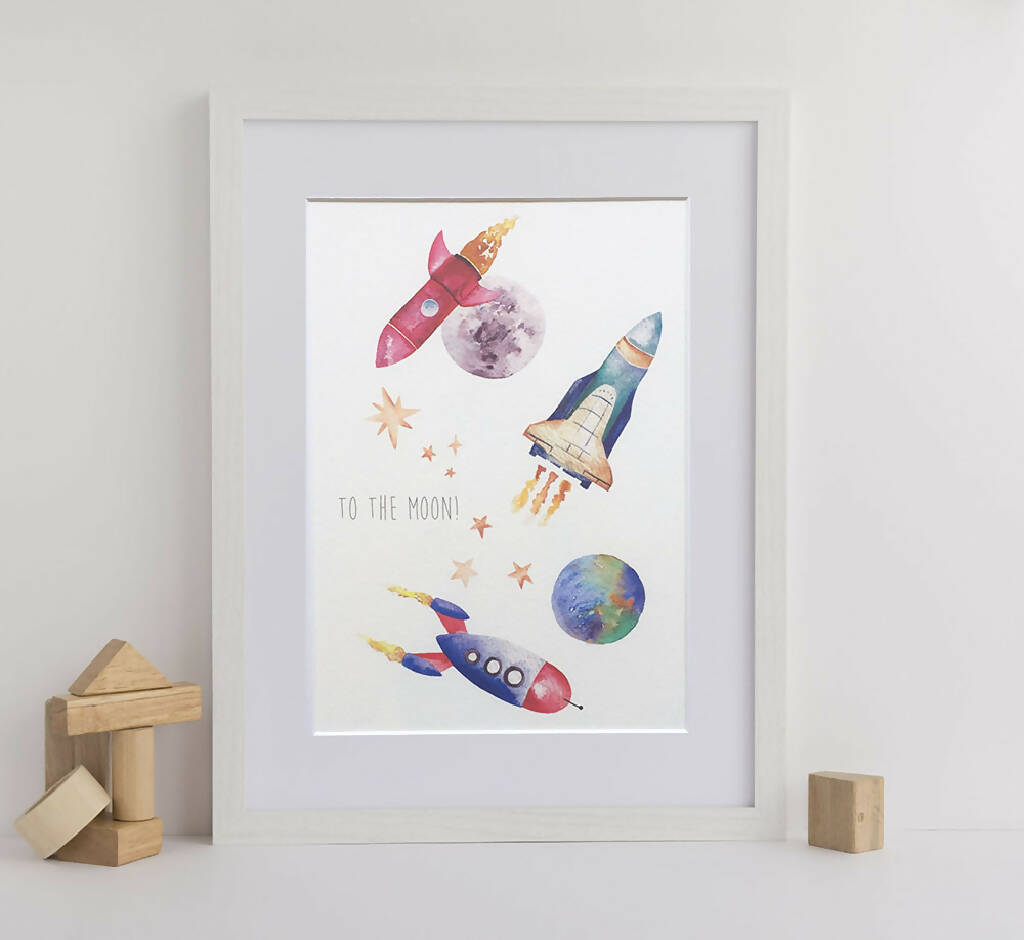 Rockets Watercolour Art Print