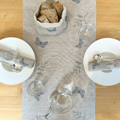 Large Blue Butterfly Table Runner