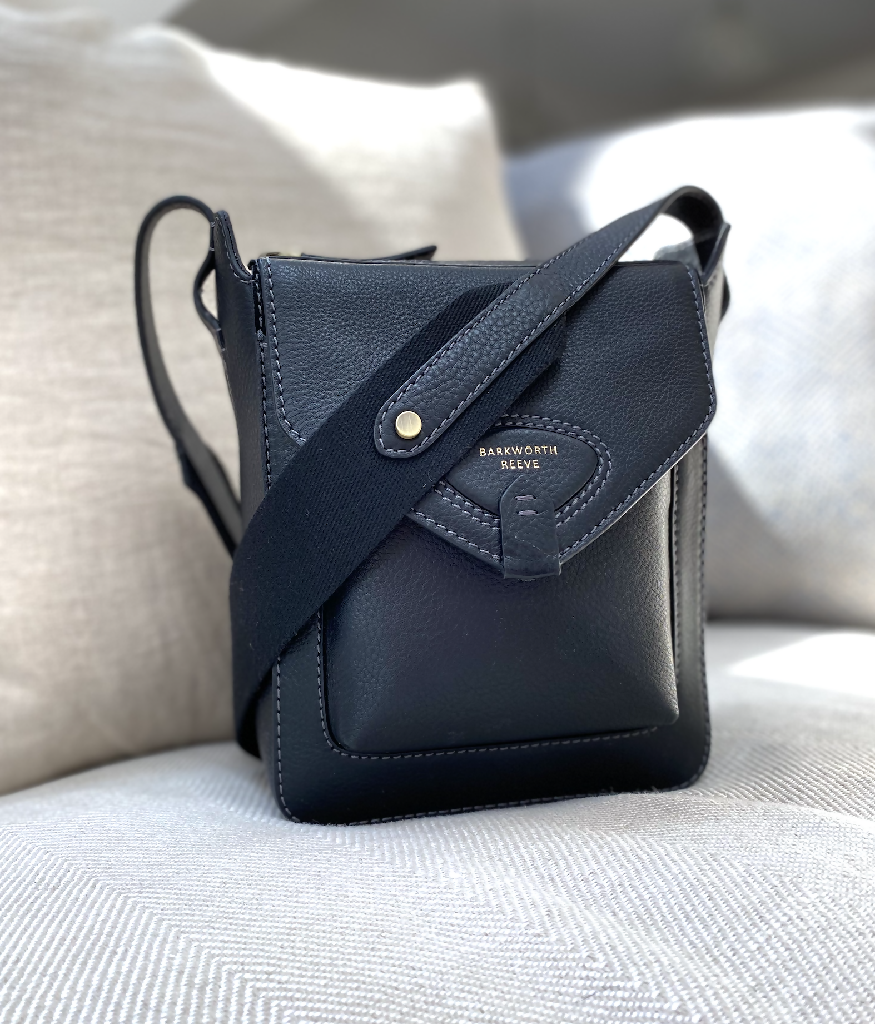 Hackthorn Leather Cross Body Bag in Black