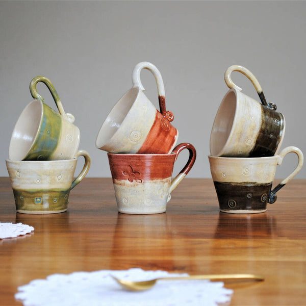 Handmade Stoneware Two-Tone Mug