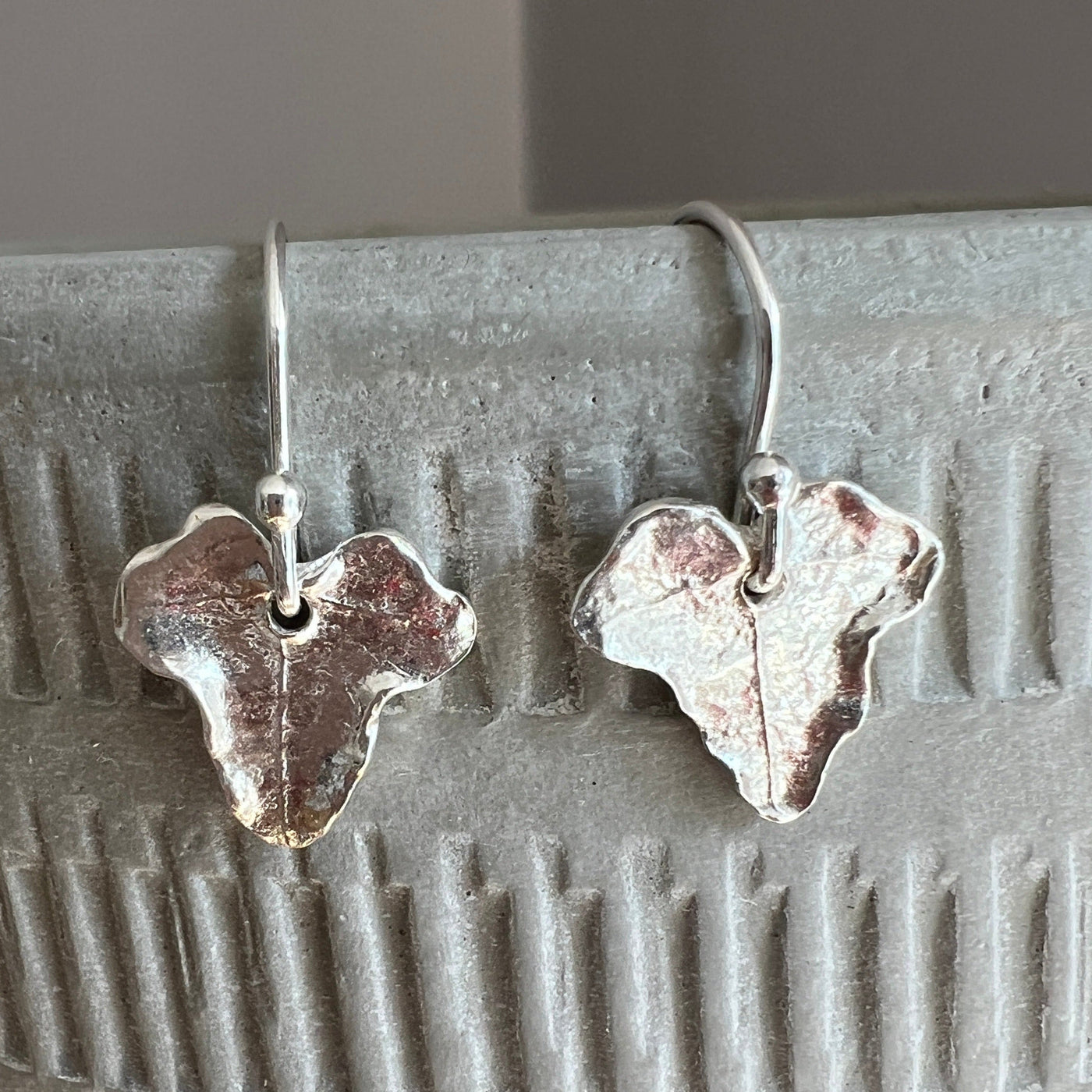 Silver Ivy Leaf Earrings