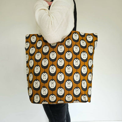 Hedgehog Organic Cotton Large Shoulder Bag