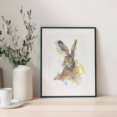 hare in black frame