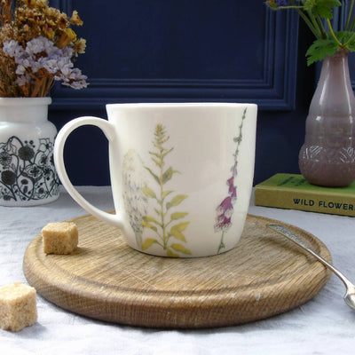 Fox and Foxglove Bone China Mug