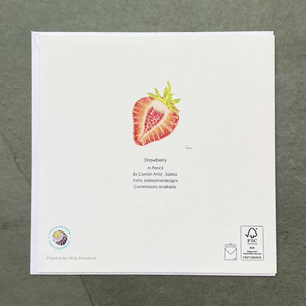 Strawberry Cornish Greetings Card