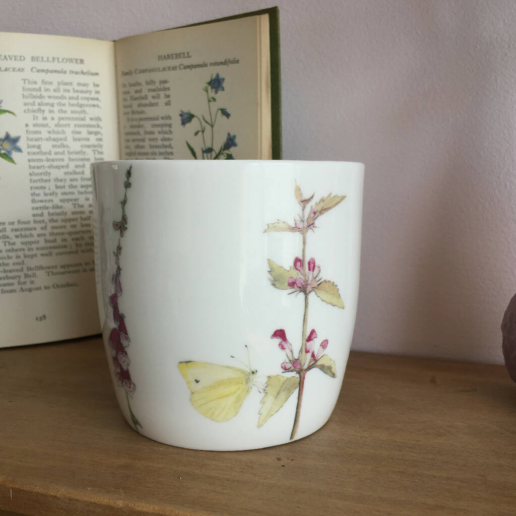 Fox and Foxglove Bone China Mug